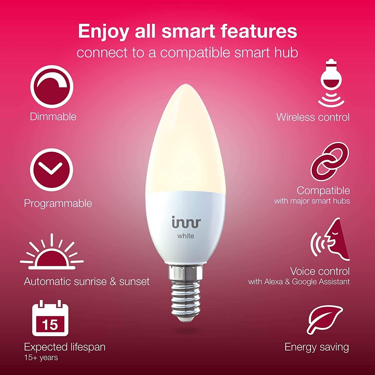 Innr smart candle 2025 bulb